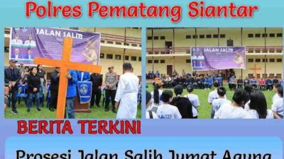 Wakapolres Pematangsiantar Ikuti Prosesi Jalan Salib Jumat Agung Bersama GAMKI dan Pemko