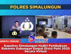 Kapolres Simalungun Hadiri Pembukaan Rakernis Gabungan Empat Divisi Polri 2025 Secara Virtual