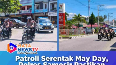Patroli Serentak May Day, Polres Samosir Pastikan Situasi Aman dan Kondusif
