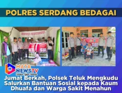 Jumat Berkah, Polsek Teluk Mengkudu Salurkan Bantuan Sosial kepada Kaum Dhuafa dan Warga Sakit Menahun