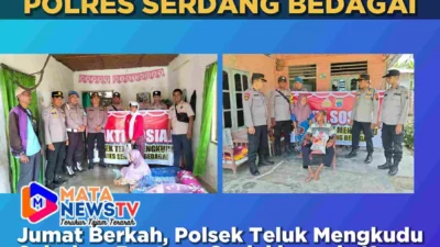 Jumat Berkah, Polsek Teluk Mengkudu Salurkan Bantuan Sosial kepada Kaum Dhuafa dan Warga Sakit Menahun