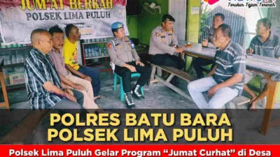 Polsek Lima Puluh Gelar Program “Jumat Curhat” di Desa Sumber Padi, Ajak Warga Wujudkan Kamtibmas Kondusif