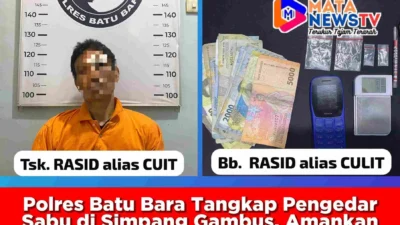 Polres Batu Bara Tangkap Pengedar Sabu di Simpang Gambus, Amankan Barang Bukti dan Timbangan Elektrik