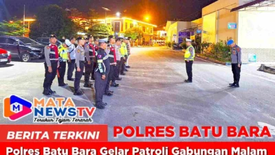 Polres Batu Bara Gelar Patroli Gabungan Malam Hari, Sasar Begal, Tawuran, dan Geng Motor