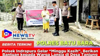Polsek Indrapura Gelar “Minggu Kasih”, Berikan Bantuan kepada Warga Lansia di Desa Tanjung Sioare