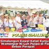 Polres Simalungun Kawal Ketat Kunjungan Kerja Wamenpar Ni Luh Puspa di Pantai Bebas Parapat
