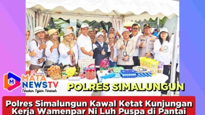 Polres Simalungun Kawal Ketat Kunjungan Kerja Wamenpar Ni Luh Puspa di Pantai Bebas Parapat
