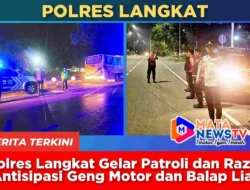 Polres Langkat Gelar Patroli dan Razia Antisipasi Geng Motor dan Balap Liar