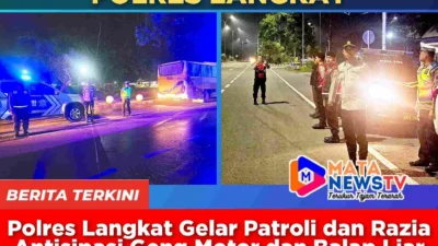 Polres Langkat Gelar Patroli dan Razia Antisipasi Geng Motor dan Balap Liar