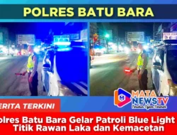 Polres Batu Bara Gelar Patroli Blue Light di Titik Rawan Laka dan Kemacetan