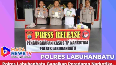 Polres Labuhanbatu Gagalkan Peredaran Narkotika, Hampir 1 Kg Sabu Disita