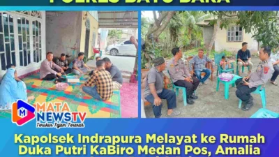 Kapolsek Indrapura Melayat ke Rumah Duka Putri KaBiro Medan Pos, Amalia Gema Putri S.Pd