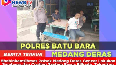 Bhabinkamtibmas Polsek Medang Deras Gencar Lakukan Sambang dan Cooling System Pasca Pilkada, Tekankan Pentingnya Waspada Kejahatan Jalanan dan Geng Motor