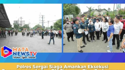 Polres Sergai Siaga Amankan Eksekusi Pengosongan Lahan RM Simpang Tiga Perbaungan