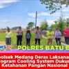 Kapolsek Medang Deras Laksanakan Program Cooling System Dukung Ketahanan Pangan Nasional