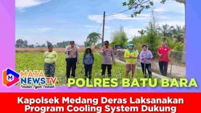 Kapolsek Medang Deras Laksanakan Program Cooling System Dukung Ketahanan Pangan Nasional