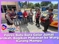 Polres Batu Bara Gelar Jumat Barokah, Bagikan Makanan ke Warga Kurang Mampu