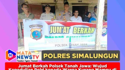 Jumat Berkah Polsek Tanah Jawa: Wujud Kepedulian Polri kepada Warga Kurang Mampu di Hatonduhan