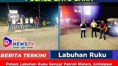 Polsek Labuhan Ruku Gencar Patroli Malam, Antisipasi Premanisme dan Gangguan Kamtibmas