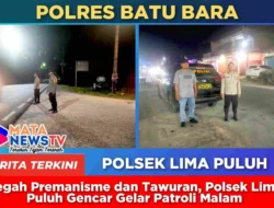 Cegah Premanisme dan Tawuran, Polsek Lima Puluh Gencar Gelar Patroli Malam