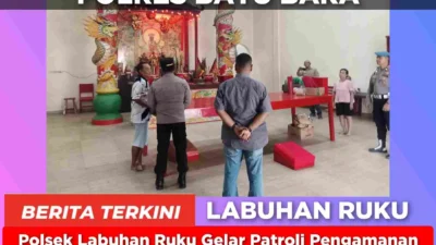 Polsek Labuhan Ruku Gelar Patroli Pengamanan Hari Raya Waisak 2025 di Vihara Budha Dharma