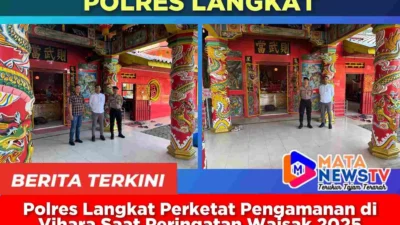 Polres Langkat Perketat Pengamanan di Vihara Saat Peringatan Waisak 2025