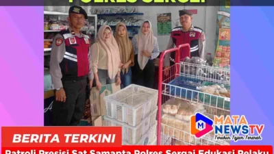 Patroli Presisi Sat Samapta Polres Sergai Edukasi Pelaku Usaha UMKM Terkait Bahaya Premanisme