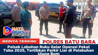 Polsek Labuhan Ruku Gelar Operasi Pekat Toba 2025, Tertibkan Parkir Liar di Pelabuhan Ujung Bom