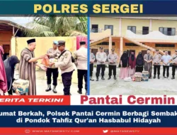 Jumat Berkah, Polsek Pantai Cermin Berbagi Sembako di Pondok Tahfiz Qur’an Hasbabul Hidayah