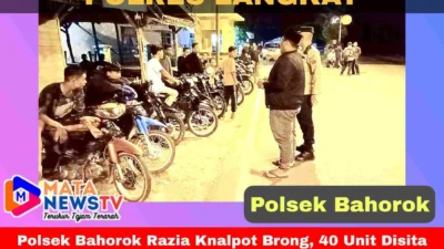 Polsek Bahorok Razia Knalpot Brong, 40 Unit Disita Demi Jaga Kamtibmas