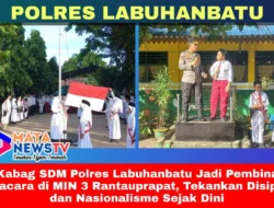 Kabag SDM Polres Labuhanbatu Jadi Pembina Upacara di MIN 3 Rantauprapat, Tekankan Disiplin dan Nasionalisme Sejak Dini