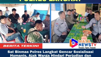 Sat Binmas Polres Langkat Gencar Sosialisasi Humanis, Ajak Warga Hindari Perjudian dan Miras