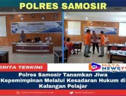 Polres Samosir Tanamkan Jiwa Kepemimpinan Melalui Kesadaran Hukum di Kalangan Pelajar