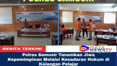 Polres Samosir Tanamkan Jiwa Kepemimpinan Melalui Kesadaran Hukum di Kalangan Pelajar