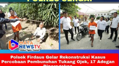Polsek Firdaus Gelar Rekonstruksi Kasus Percobaan Pembunuhan Tukang Ojek, 17 Adegan Diperagakan