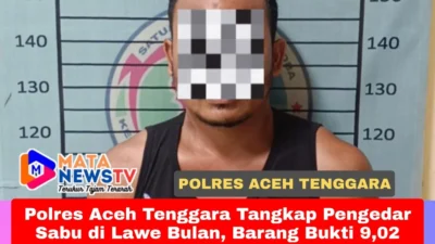 Polres Aceh Tenggara Tangkap Pengedar Sabu di Lawe Bulan, Barang Bukti 9,02 Gram Diamankan