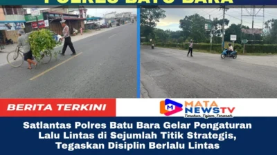 Satlantas Polres Batu Bara Gelar Pengaturan Lalu Lintas di Sejumlah Titik Strategis, Tegaskan Disiplin Berlalu Lintas