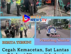 Cegah Kemacetan, Sat Lantas Pematangsiantar Edukasi Warga di Lokasi Acara Adat