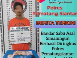Bandar Sabu Asal Simalungun Berhasil Diringkus Polres Pematangsiantar