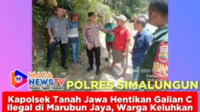 Kapolsek Tanah Jawa Hentikan Galian C Ilegal di Marubun Jaya, Warga Keluhkan Kerusakan Jalan