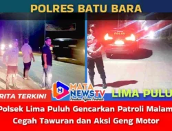 Polsek Lima Puluh Gencarkan Patroli Malam, Cegah Tawuran dan Aksi Geng Motor