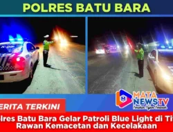 Polres Batu Bara Gelar Patroli Blue Light di Titik Rawan Kemacetan dan Kecelakaan