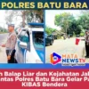 Cegah Balap Liar dan Kejahatan Jalanan, Satlantas Polres Batu Bara Gelar Patroli KIBAS Bendera
