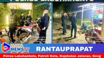 Berantas Kejahatan Jalanan, Polres Labuhanbatu Gencarkan Patroli Kota dan Public Address