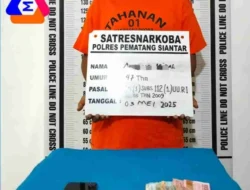 Polres Pematangsiantar Ringkus Pengedar Sabu di Jalan Nagur, Barang Bukti 5,26 Gram Diamankan