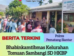 Bhabinkamtibmas Kelurahan Tomuan Sambangi SD HKBP Tomuan