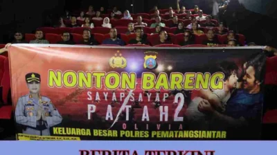 Polres Pematangsiantar Gelar Nobar “Sayap-Sayap Patah 2”, Bangun Soliditas dan Edukasi Personel