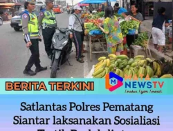 Sosialiasi Tertib Berlalulintas di Pasar Pagi Jalan D.I Panjaitan  