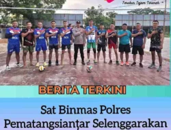Sat Binmas Polres Pematangsianțar Selenggarakan Olahraga Bersama Satpam