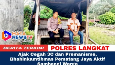 Ajak Cegah 3C dan Premanisme, Bhabinkamtibmas Pematang Jaya Aktif Sambangi Warga